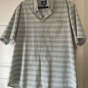 George Men's Light Gray Striped Button Down Shirt